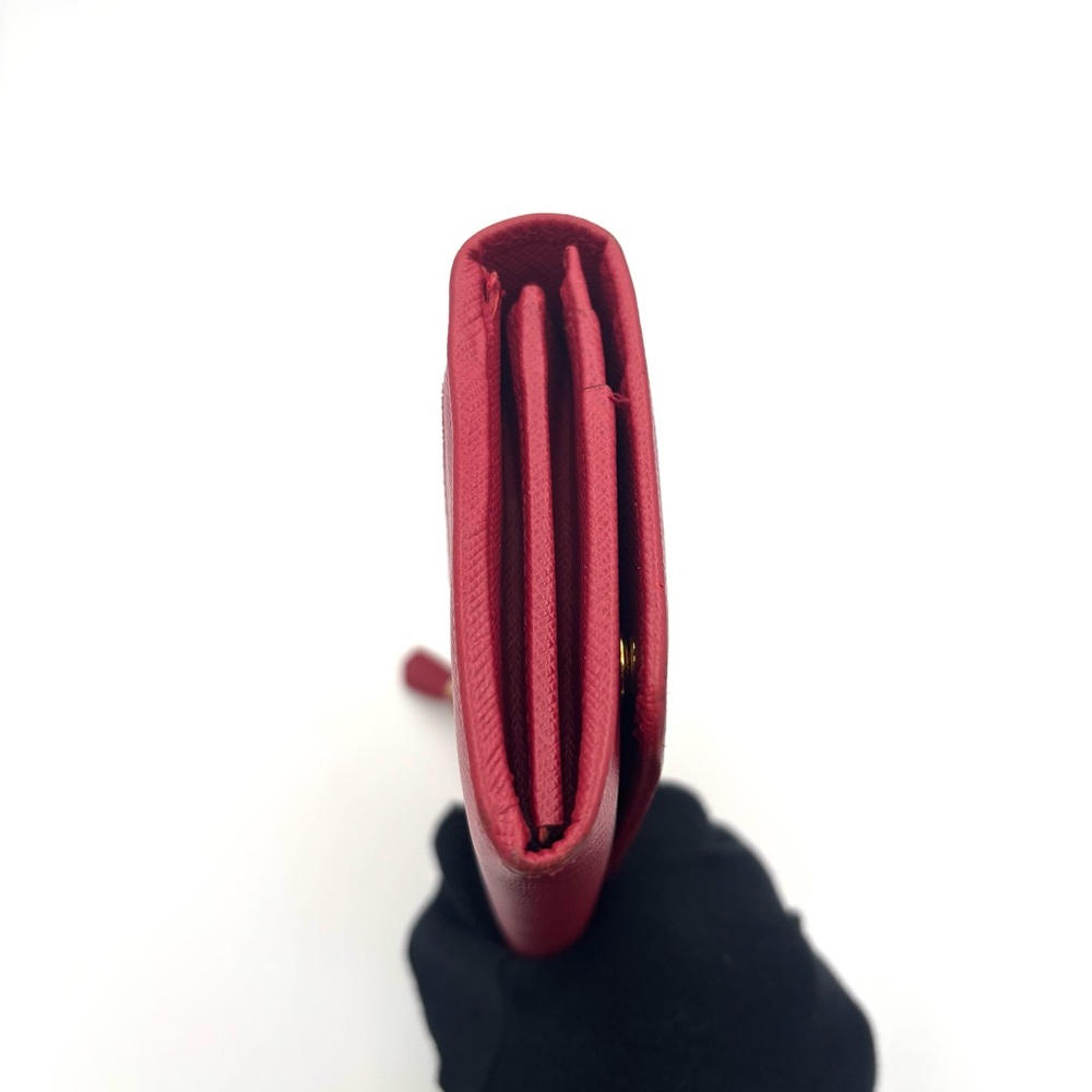 Prada Red Saffiano Leather Wallet - Picture 4 of 16